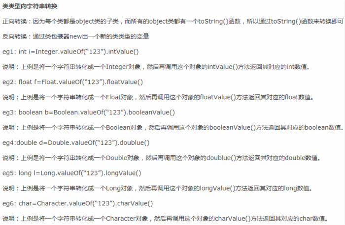 java数据类型转换