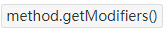 method.getModifiers()方法